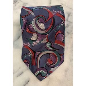 Cezani 100% Italian Silk Vintage Geometric Abstract Tie Made In USA